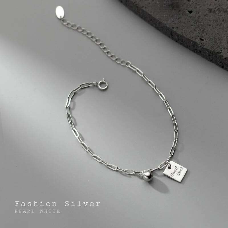 Modian Fashion Good Lucky Chain Bracelet 925 Sterling Silver Carving Simple Bracelets For Women Girls Fine Jewelry Accessories Z260225