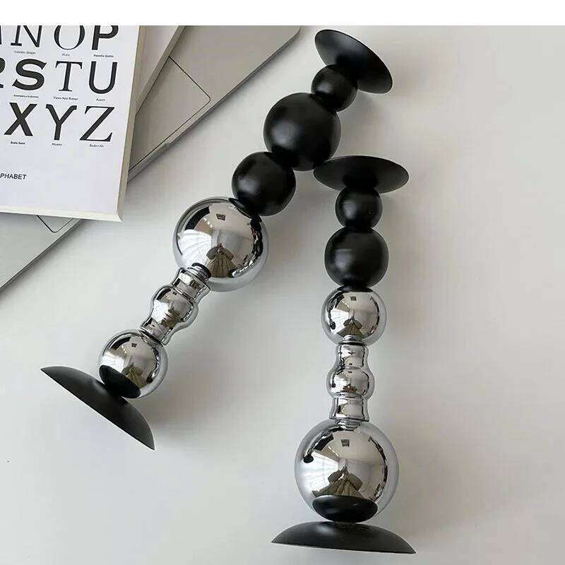 Sphericity Metal Candle Holder Ornaments Simplicity Cylinder Candlestick Desk Decoration Wax Melt Home Aroma Container W260226