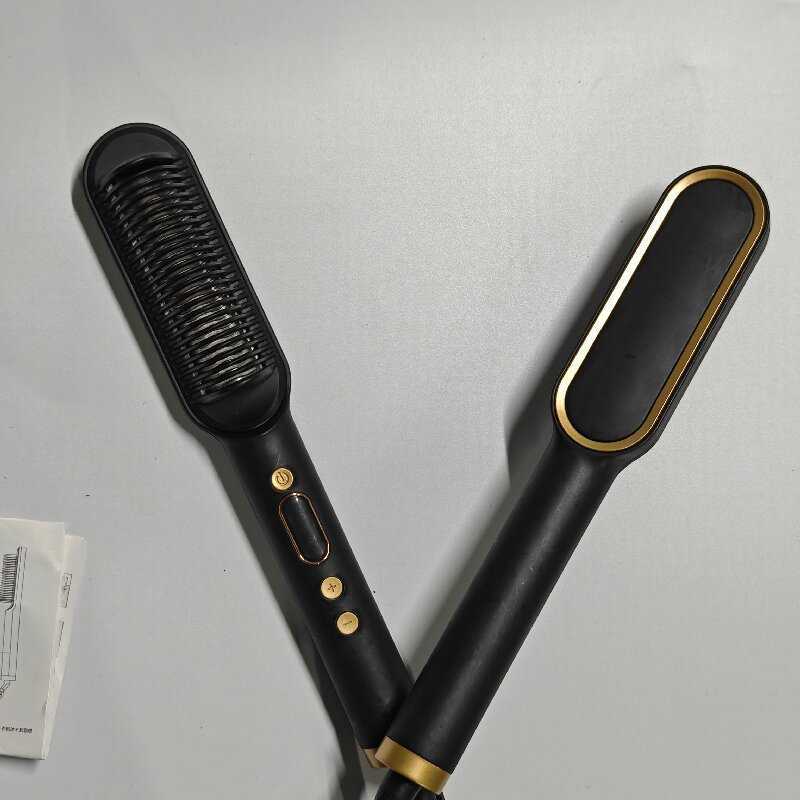 Five-speed temperature safe hair straightening comb for home use, dual-purpose hair straightening and curling iron, lazy person's hair straighten