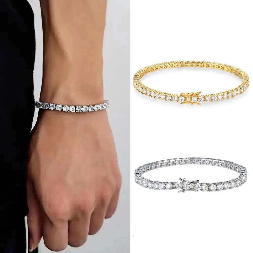 Elegant Gold/Silver Zircon Crystal Cubic Zirconia Jewelry Rhinestone Bangle Tennis Bracelet Women Z260225