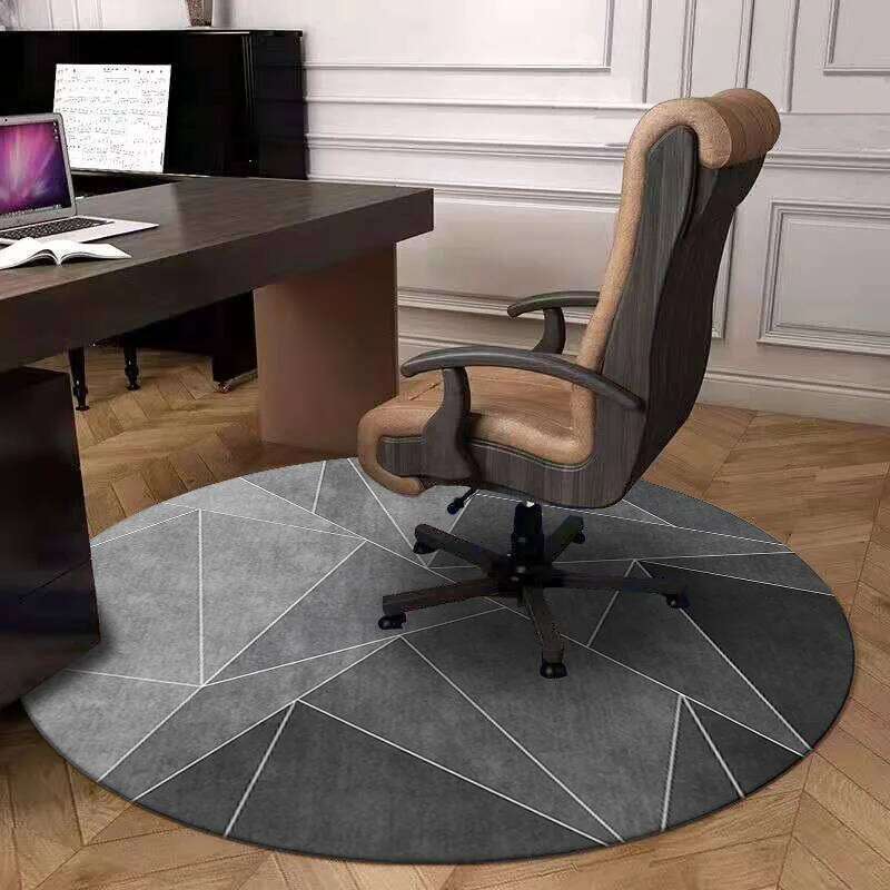 VIKAMA Round Crystal Velvet Carpet Soundproof & dirty-resistant Rug Office Computer Swivel Chair Rocking Table Study Bedroom Mat W260226