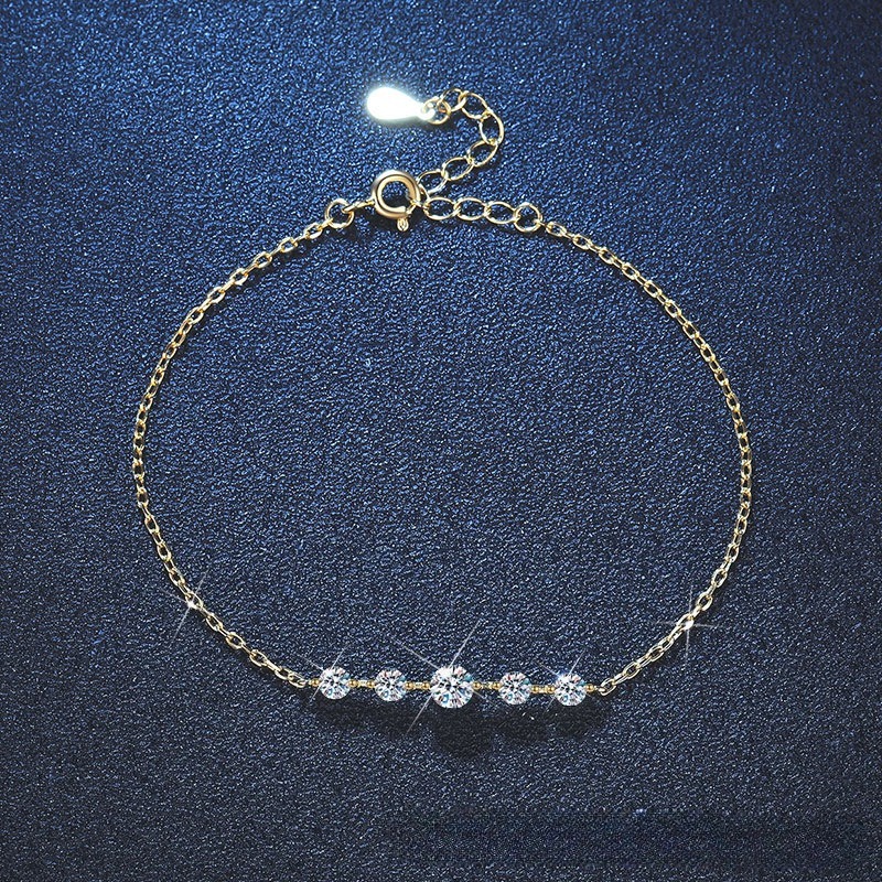 Korean Style Starry Sparkling charms bracelet for Women Adjustable Chain Elegant Minimalist Fashion Jewelry Daily Party