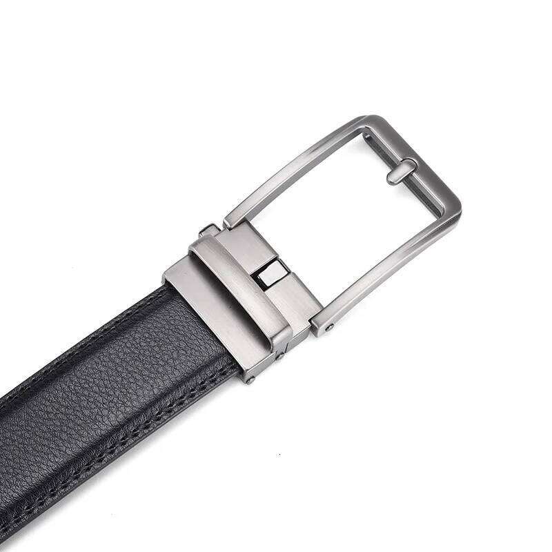 New Width 3.5cm Business Men's Formal Real Leather Male High Quality Metal Automatic Buckle for Men Jeans Belt Y260225