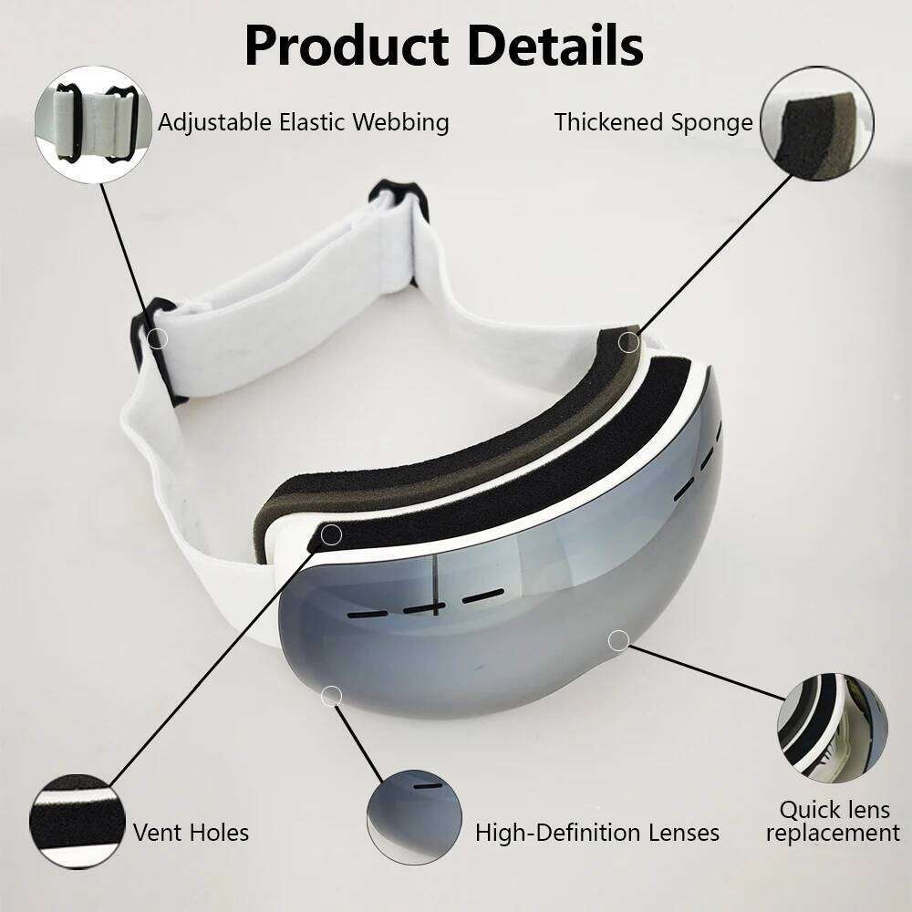 Windproof Ski for Winter Skiing Men Women DustProof SandProof High-Definition Lens Adult Breathable Safety Goggles Z260225