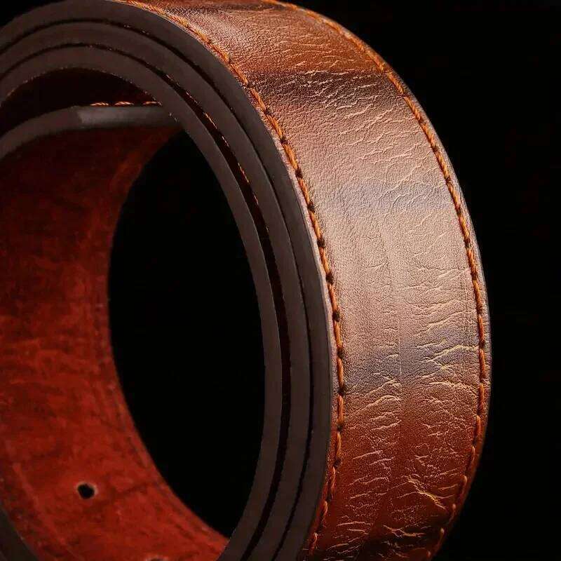 1PC Men's Business Smooth Buckle Leisure Jeans Suit Pants Belt Y260225