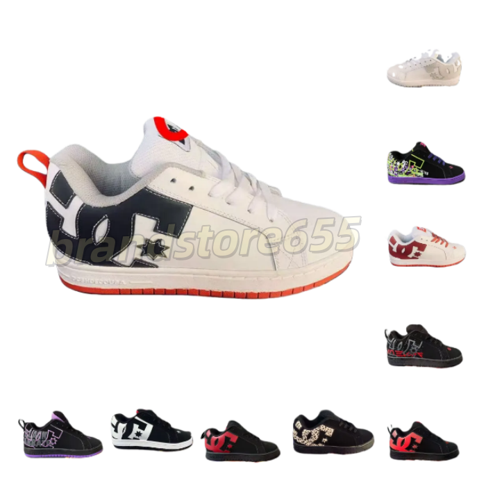 Dc Shoe Designer Formal Mens Sneaker Womens Trainer Trendy Casual Shoes Denim Canvas Leather Fashion Thick Platform Height Increase 35~45