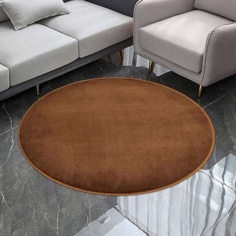 Silver Bubble Kiss Thick Round Rug Carpets for Living Soft Home Bedroom Kid Room Plush Salon Decoration W260226