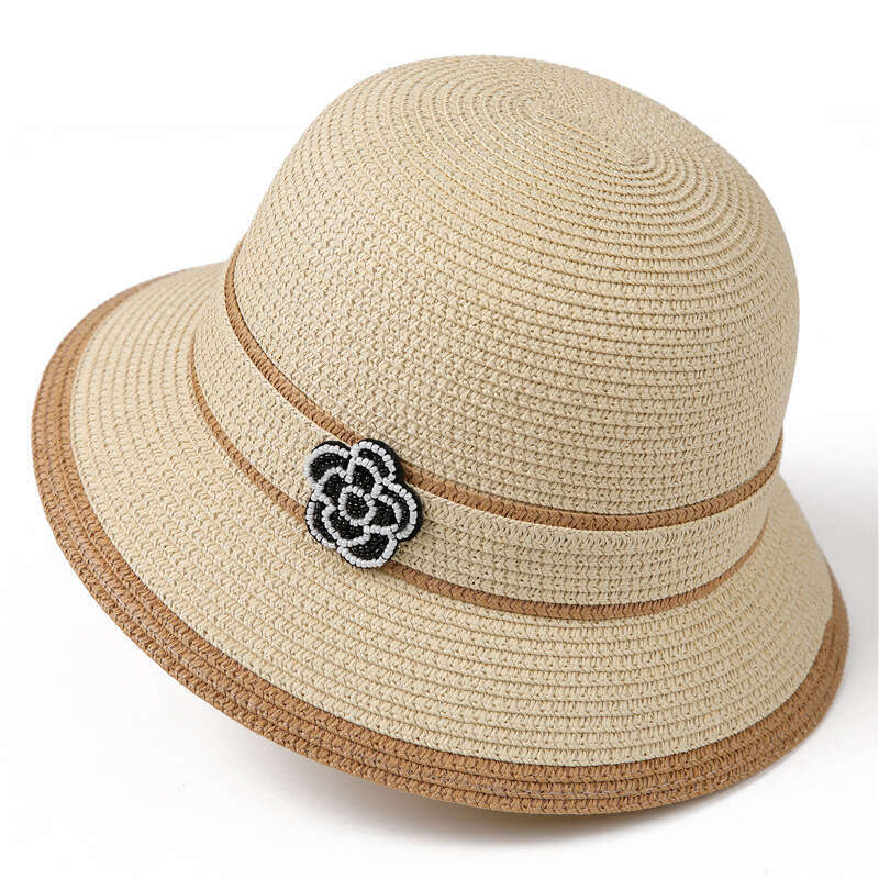Elegant wide-brimmed broad-brimmed hat Simple ribbon accessories Suitable for daily commuting and travel