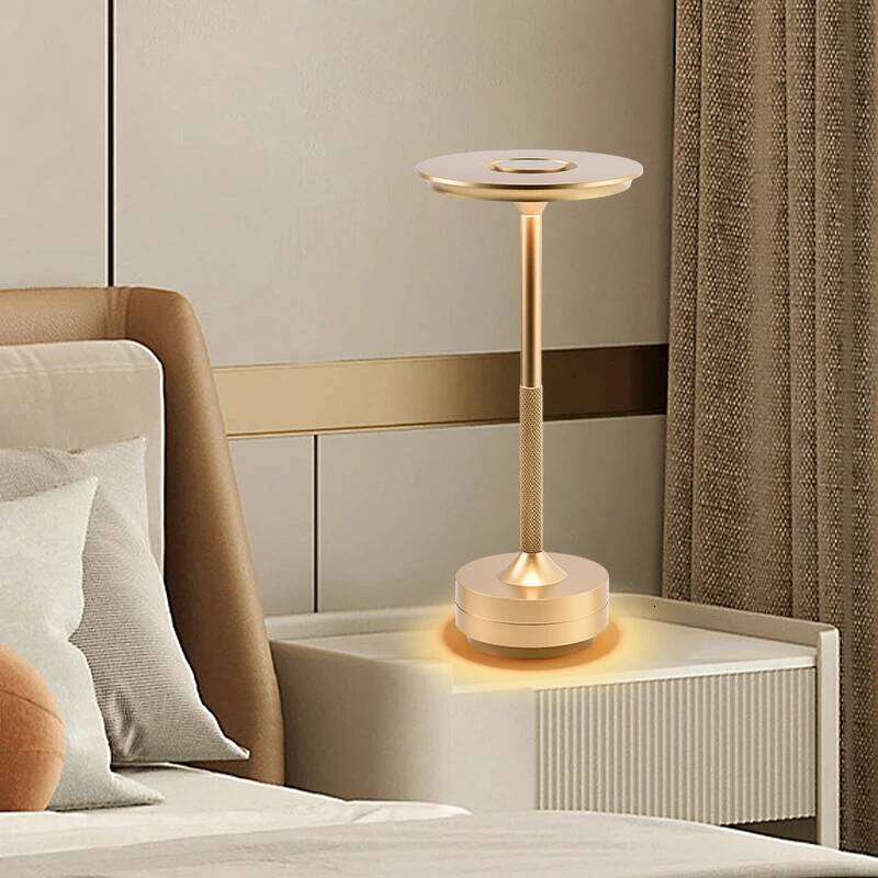 Bedroom bedside USB charging table LED top touch tri color stepless dimming desk lamp H260225
