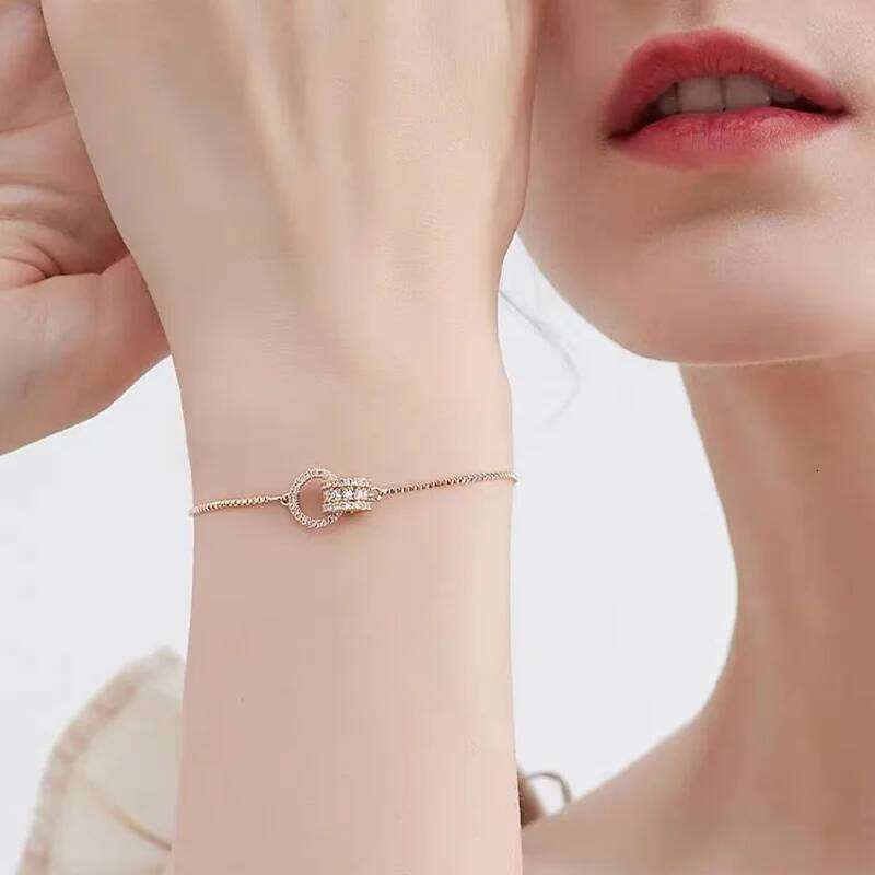 Classic Design Ring interlocki Gold Color Charm Bracelets For Womens 2025 New Fashion Jewelry Party Girl's Exquisite Accessories Z260225