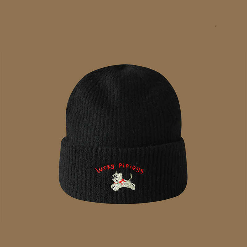 Womens Hat for Autumn and Winter Large Head Circumference Big Face Face Slimming Windproof Cold-Proof New Thickened Warm Ear Protection Knitted Hat S2