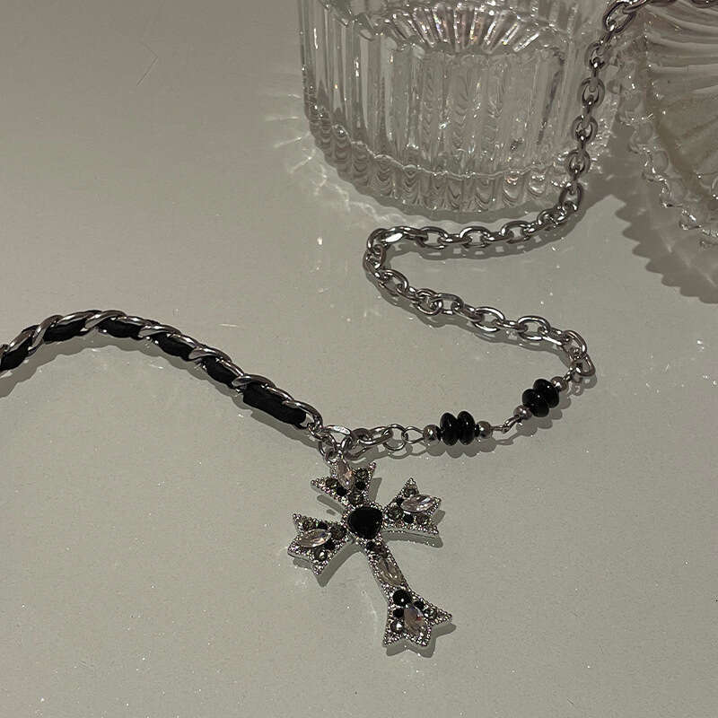 Cross Necklace Trendy Hip-hop Sweatshirt Sweater Chain