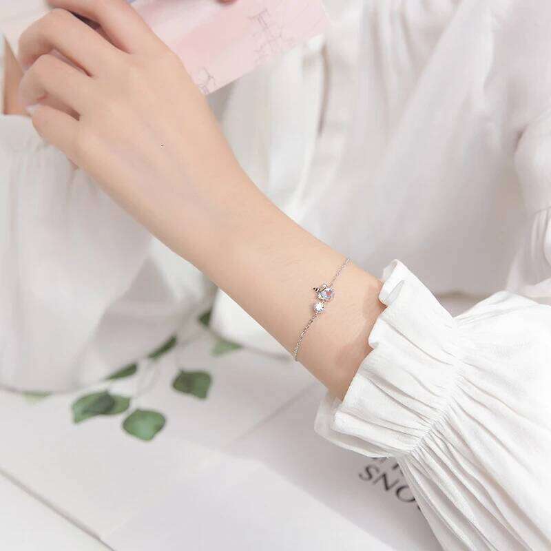 Modian Sparking AAA Zircon Link Chain Bracelet for Women 925 Sterling Silver Colorful Crystal Unicorn Braccelet Fine Jewelry Z260225