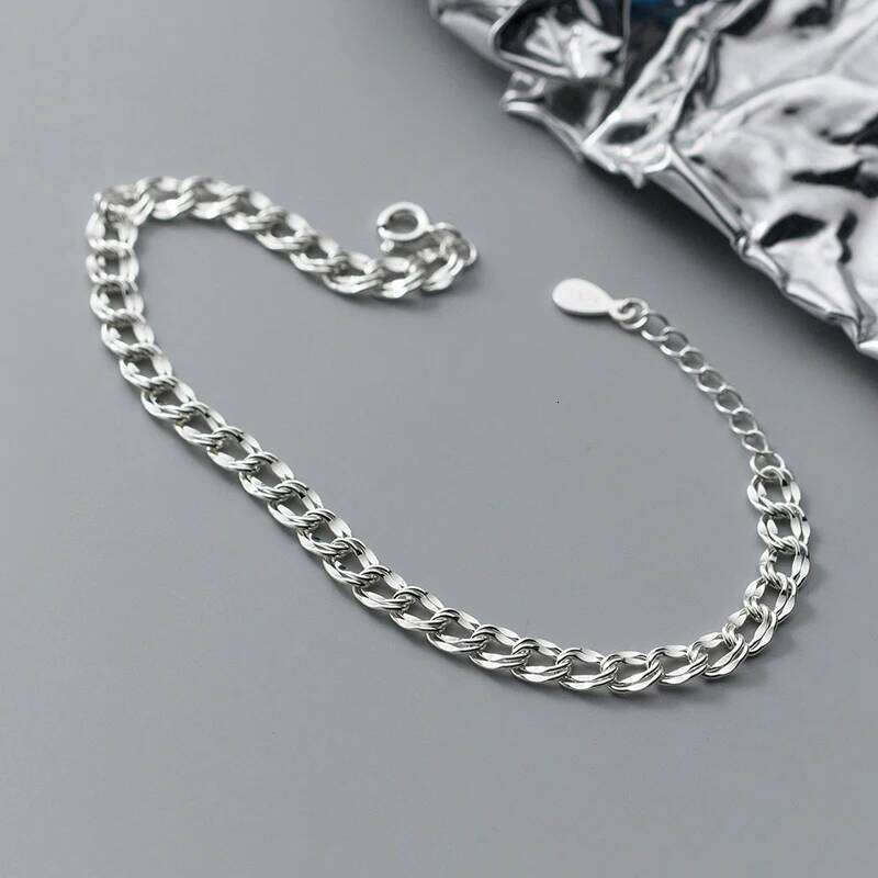 Modian 925 Sterling Sparkling Twine Simple For Women Classic Trendy Silver Female Bracelet Fine Jewelry Gift Z260225