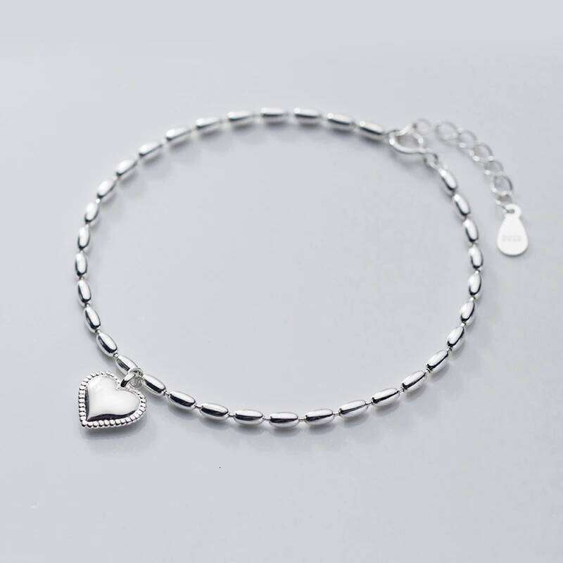 Modian Hight Quality 100% 925 Sterling Silver Heart Bracelet for Women Adjustable Geometric Oval Link Chain Fine Jewelry Bijoux Z260225