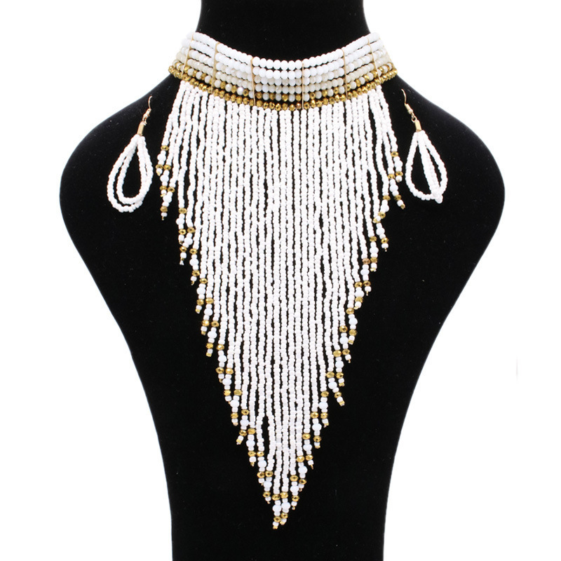 Manilai Fashion Metal Chokers Jewelry Neck Bib Collar Torques Long Chain Tassels Statement Necklaces Pendants Women Gift J190625