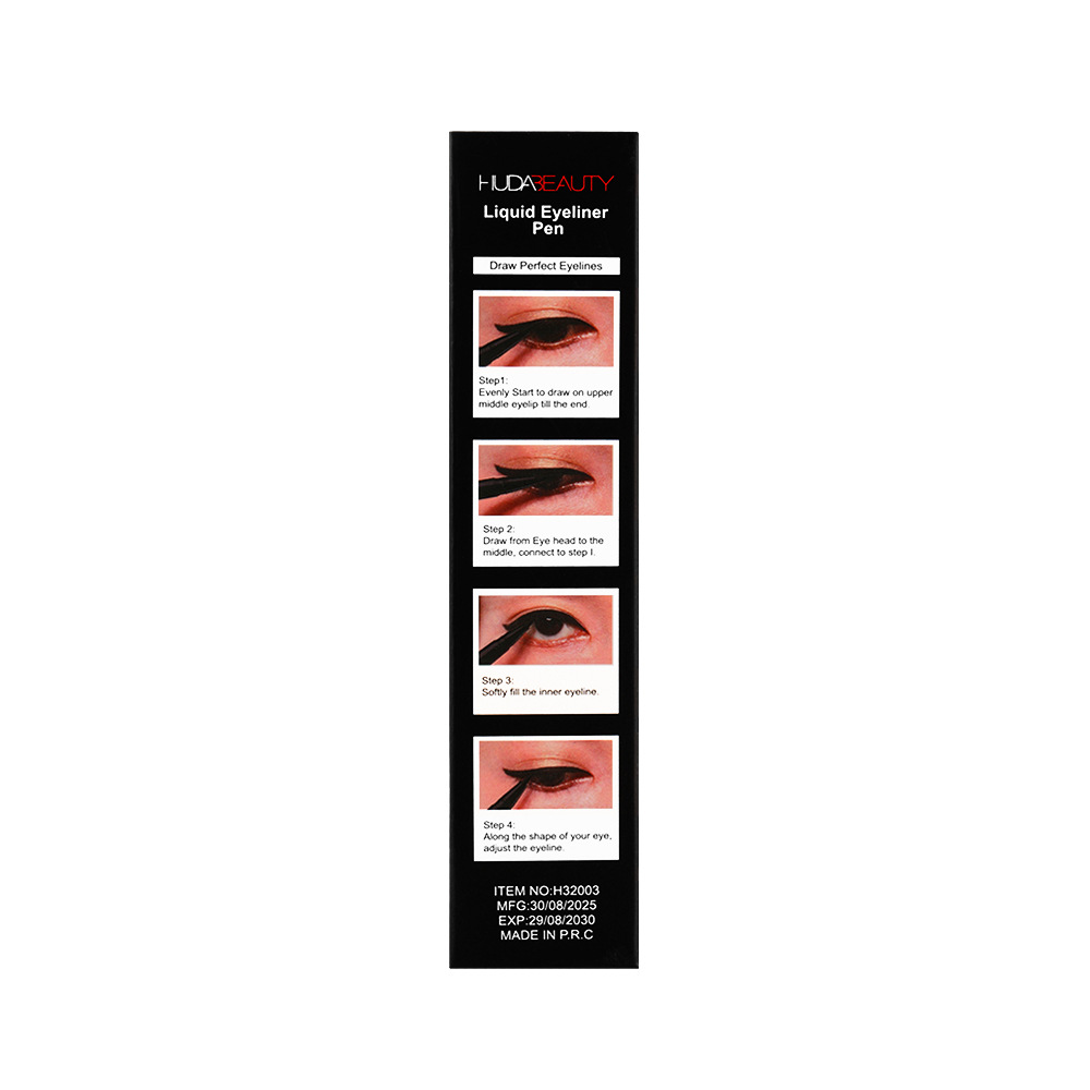 HudaBeauty Makeup Liquid Eyeliner Pen Long-lasting Black Eyeliner Pen For Eye Makeup Defined Eye Looks And Smooth Application