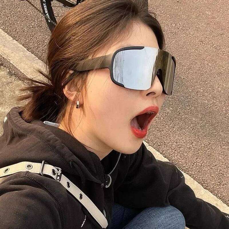 1pc Retro Oversized Frame Outdoor Hiking Skiing Windproof Goggles Sun Protection Cycling Equipment Z260225