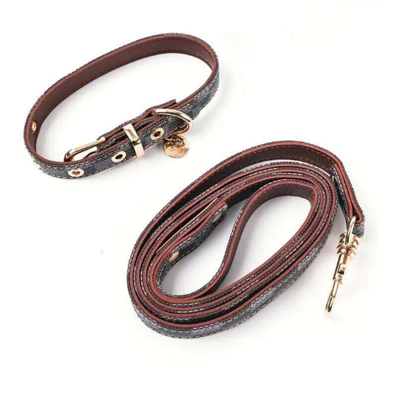 Vintage Plaid Lightweight Dog Adjustable Leash Collar Set for Small and Medium Dogs Pet Supplies Puppy Accessories