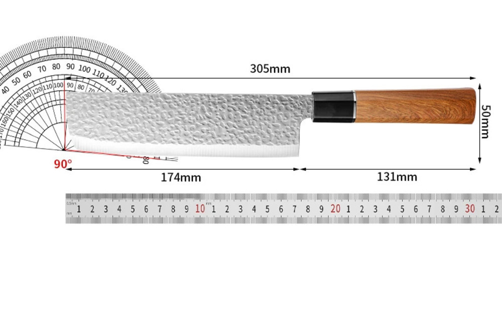 Kiritsuke Chef Knife Damascus Steel Sharp Cut Meat Vegetable Cleaver Hand Forged Professional Kitchen Knives 250327