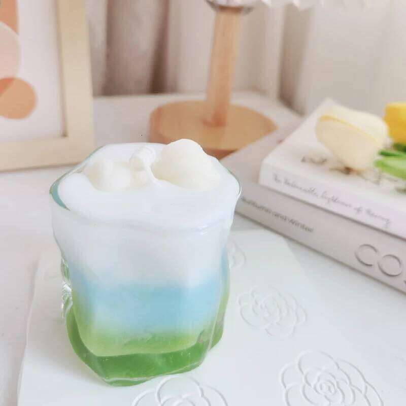 Handmade soy summer drink scented candles gift ornaments jelly wax twist cups W260226