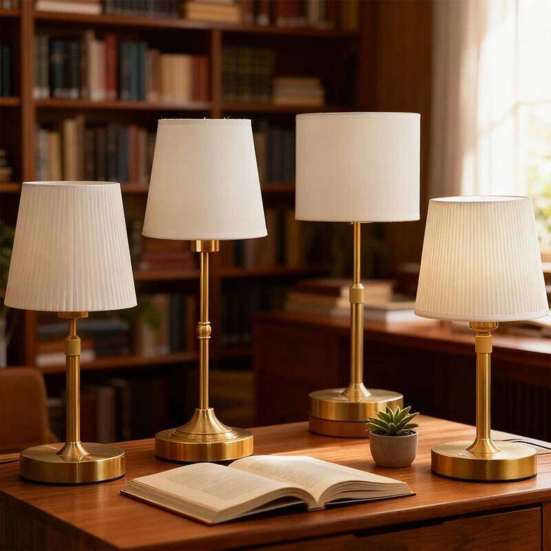 Fabric Desk Rechargeable Touch Table Lamp Replaceable Bulb For Restaurant Hotel Room Bedside Decor Lighing H260225