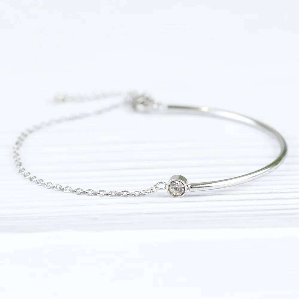 Niche personality simple everything stainless steel gold inset zircon chain bracelet for ladies Valentine's Day gift jewelry Z260225