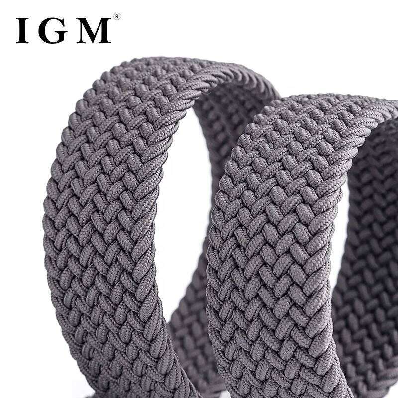 Golf Braided Stretchy for Men Casual Canvas Elastic Belt For Jeans Pants Y260225
