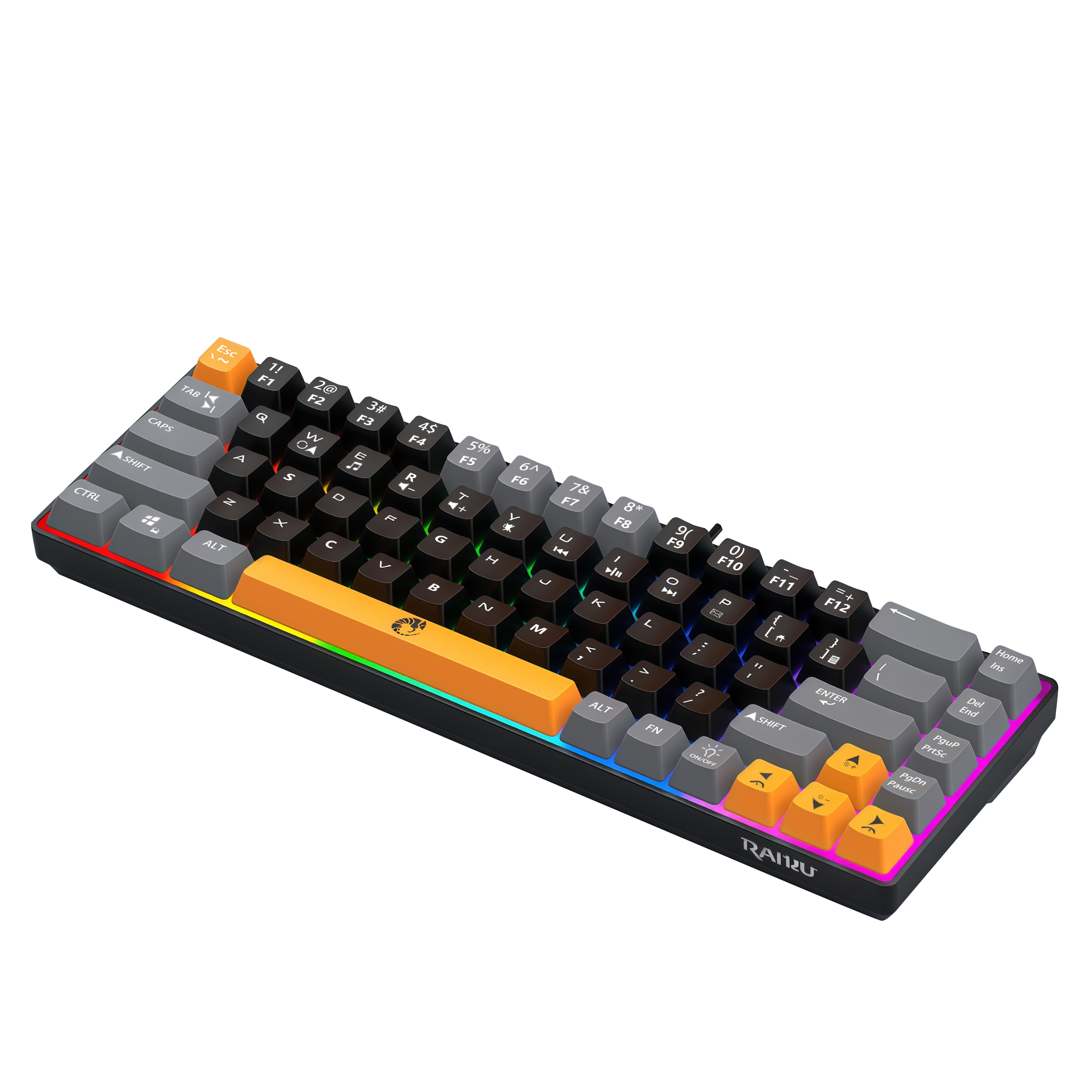 68-Key Mini Mechanical USB Wired Gaming Keyboard, RGB Backlit Gaming Keyboard in Multiple Colors, Suitable for Windows PC Gamers, Desktop Computers an