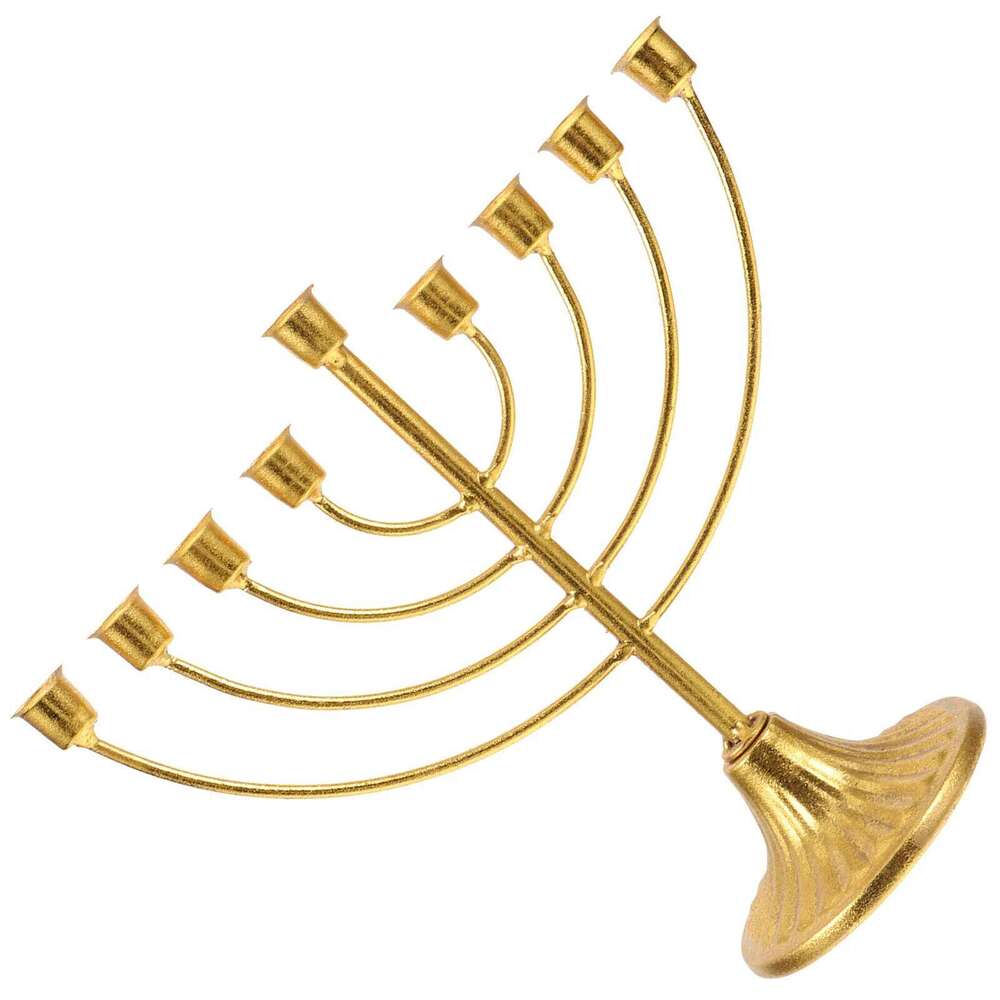 Jewish Holder 9-Branch Metal Candlestick Party Decoration Hanukkah Festival Ornament Religious Candlesticks W260226