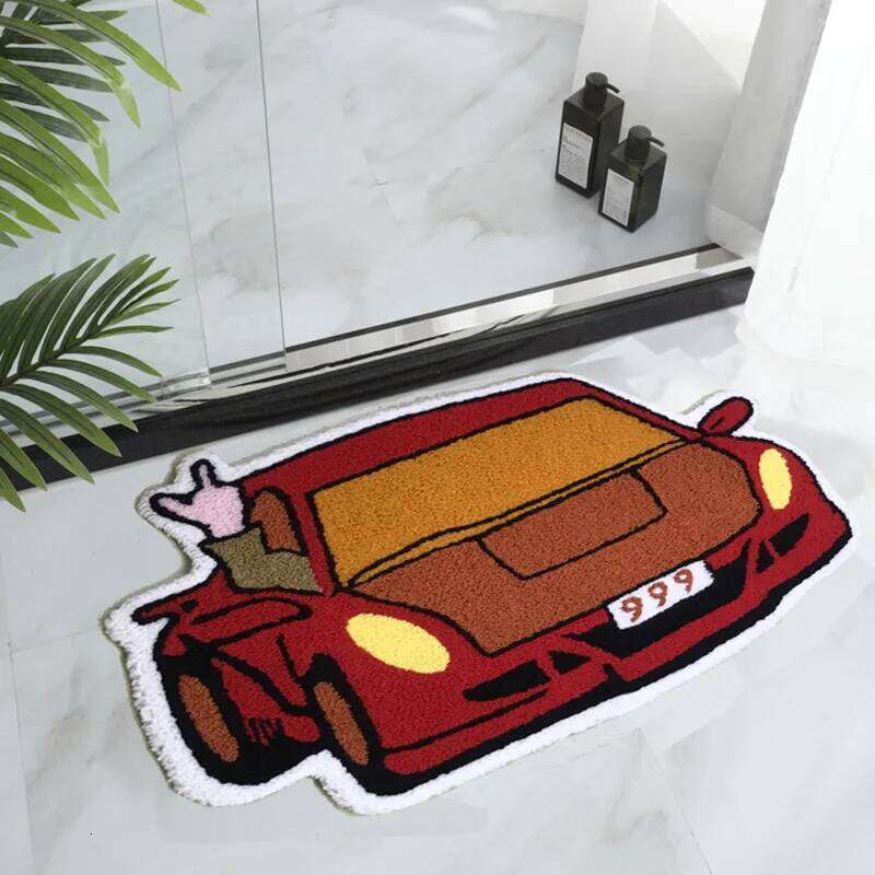New car graphic sheep non-slip decorative children's bedroom small carpet entry floor mat W260226