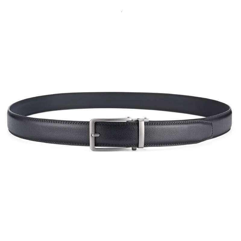 New Width 3.5cm Business Men's Formal Real Leather Male High Quality Metal Automatic Buckle for Men Jeans Belt Y260225
