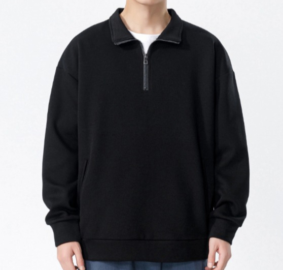 a531Turtleneck Sweatshirt for Men Autumn and Winter Thickened Loose Trendy Solid