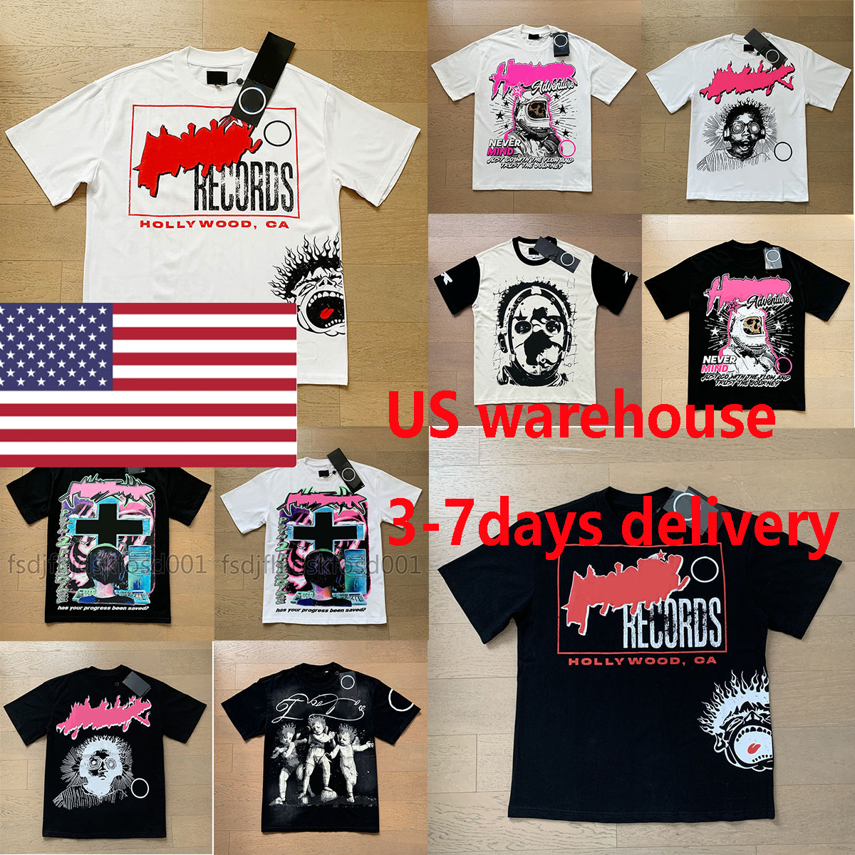 High quality designer graphic shirt Mens short sleeve designer with NFC scan new womens wash street loose round neck casuas High Streets Trendl mens shirts size S-XL