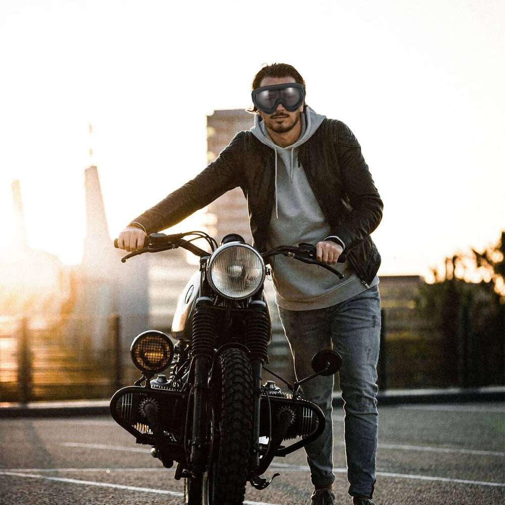 1Pair Windproof Cycling Riding Protective Goggles Outdoor Sports Skiing Clear Lens Motorcycle Accessories Z260225