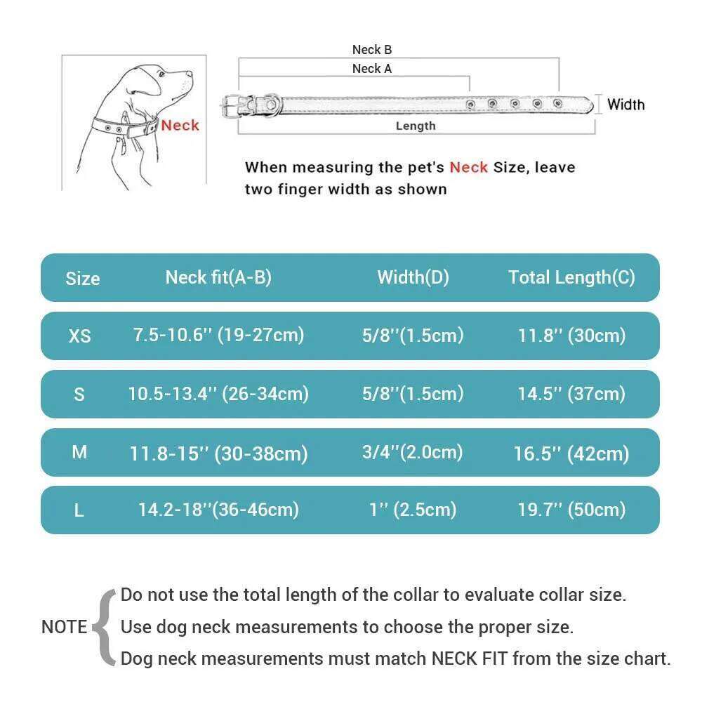 Leather Collar Soft Padded Dog Collars Adjustable Pet Nechlace Accessories For Small Medium Large Dogs Pug French Bulldog