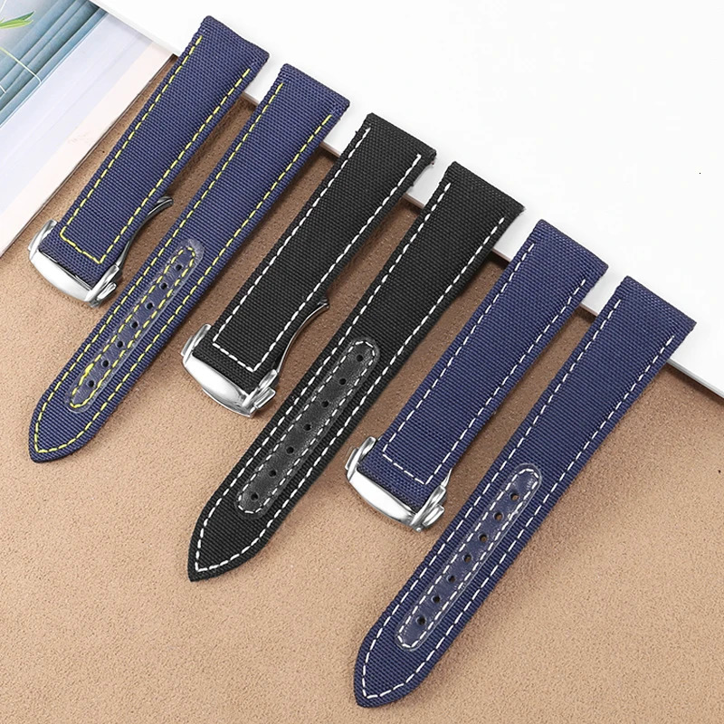 For 300 watch strap for Speedmaster AT150 for Snoopy 31032 Series Canvas Nylon Watchband 19 20 21 22mm bands 260206