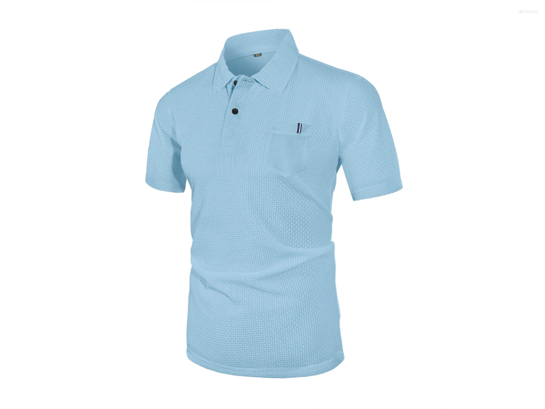 Men's T Shirts Short Sleeve Polos Shirt Men High End Fashionable Simple Solid Color Summer Breathable Casual Lapel Top Polo Shirt
