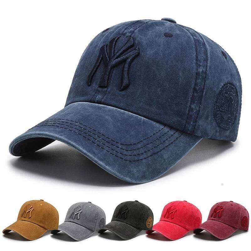 Vintage Men Women Baseball Cap MY Letters Embroidery Summer Sun Visor Snapback Washed Ins Popular Hip Hop Trucker Dad Hat MZ0223 Z260226