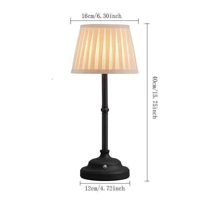 Creative LED Charging Touch Dimming Fabric Desk Bedroom Bedside Table Lamp High-end Atmosphere Small Night Light Lighting H260225