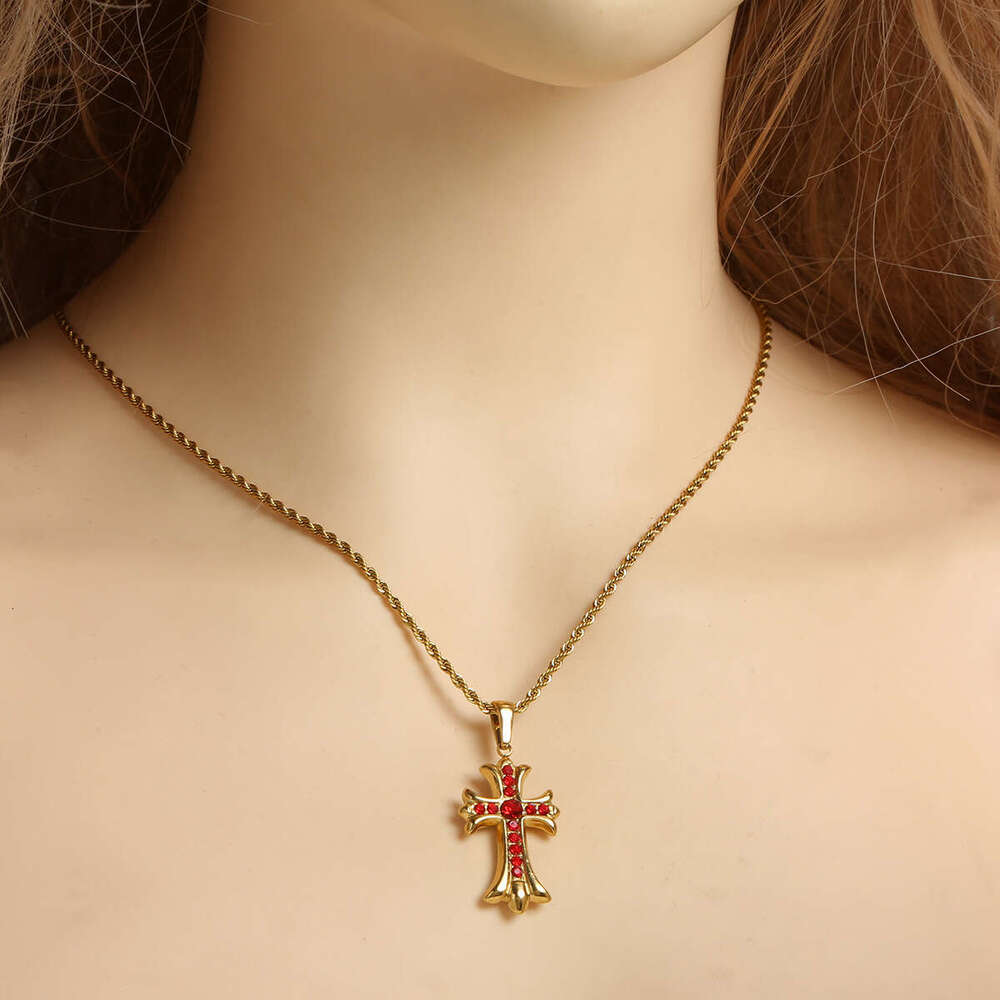 Cross Pendant Necklace Accessories Light Luxury Retro Artistic Chain
