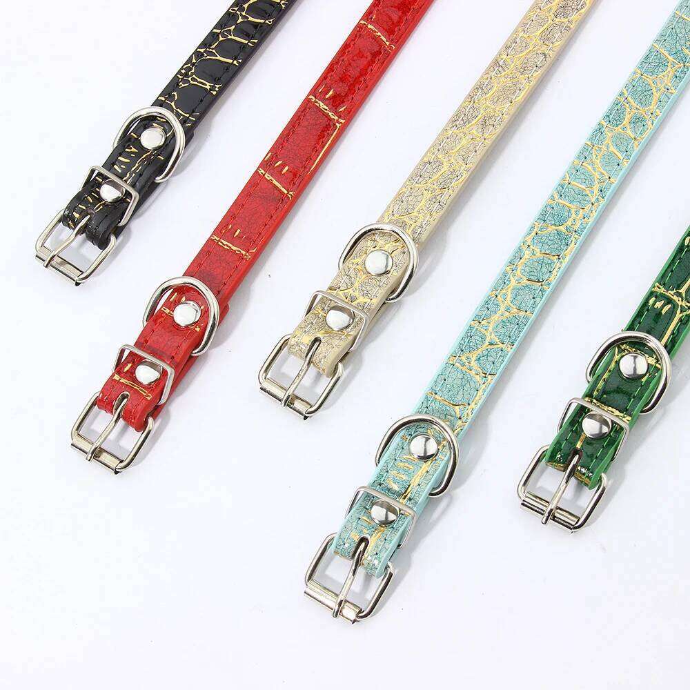 Leather Collar Soft Padded Dog Collars Adjustable Pet Nechlace Accessories For Small Medium Large Dogs Pug French Bulldog