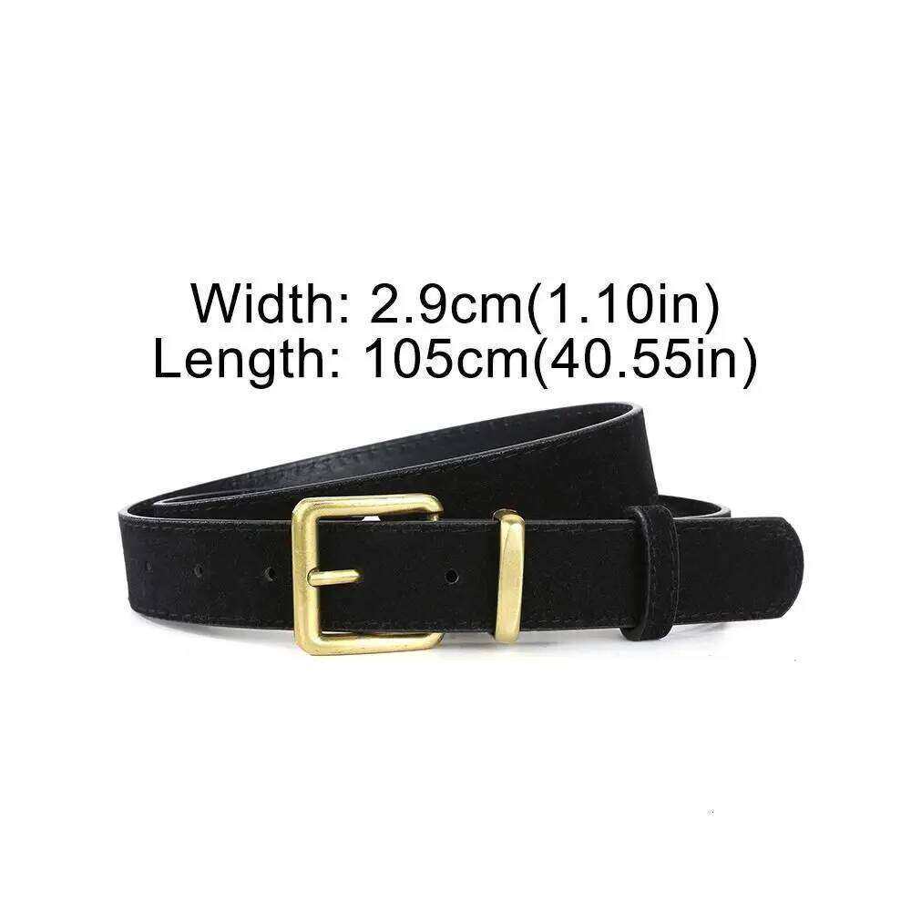 Fashion Pin buckle Suede Leather Casual Luxury Design Business Waist Belt Retro Waistband For Women Y260225