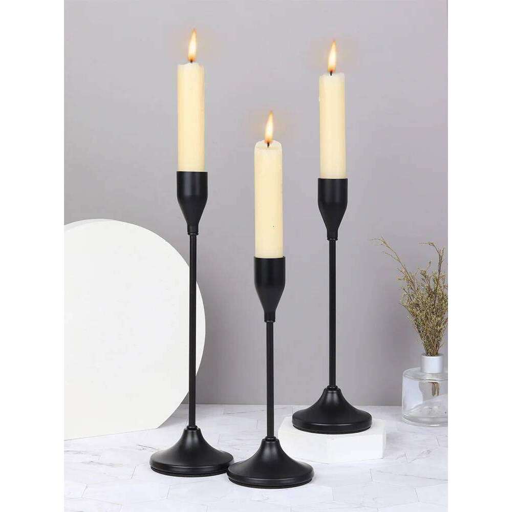 3Pcs/Set European Style Metal Holders Fashion Wedding Table Candle Stand Exquisite Candlestick Christmas Tabl W260226