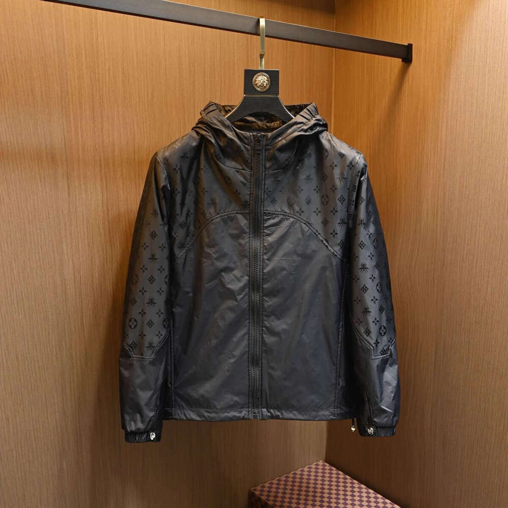 European Station Trendy Brand Fashion Color-Block Jacket Men's Spring And Autumn Thick Slim Fit Casual Light Luxury Windproof Hooded Coat