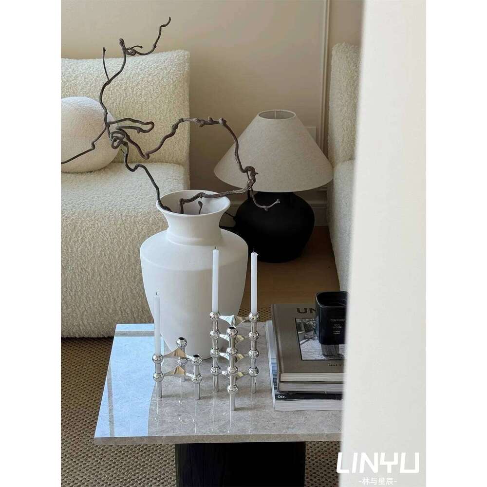 Modern Simplicity Stainless Steel Triangular The Nordic Hotel Living Room Desktop Artistic Decoration Candlestick W260226