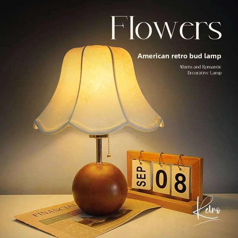Creative Antique High-end Bedroom Bedside Lamp Atmosphere, Nordic Study Table Lamp, Retro Remote Control Dimming Gift H260225
