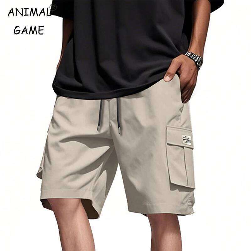 Men's Drawstring Cargo Relaxed Fit with Pockets Work Hiking Summer Athletic Short Men Oversize Shorts H260226