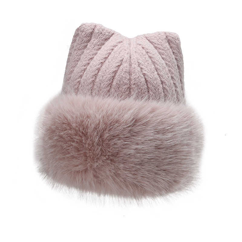 2026 Winter Plush Cat Ear Womens Fashion Winter Warm Ear Protection Pullover Hat Plush Ear Hat S260225