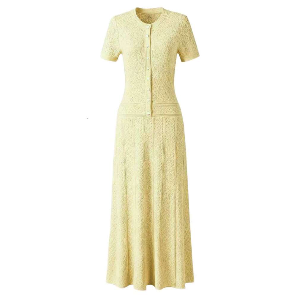 Designer For Woman 2026 Sleeveless Single-Breasted Knitted Maxi Women Elegant O-Neck Bodycon Long Summer Lady Party Robes Sandro Dress Bcf Mdng260320